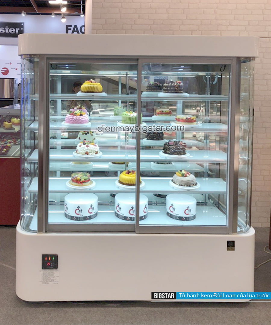 Top những mẫu tủ bánh kem cửa trước đẹp nhất hiện nay 5 tu banh kem 5 tang dai loan 1800mm cua lua truoc 2