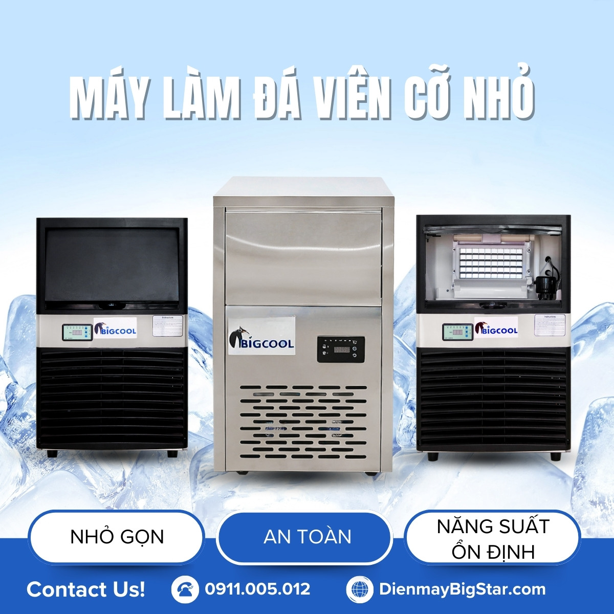 Máy làm đá viên cỡ nhỏ 5 máy làm đá viên cỡ nhỏ