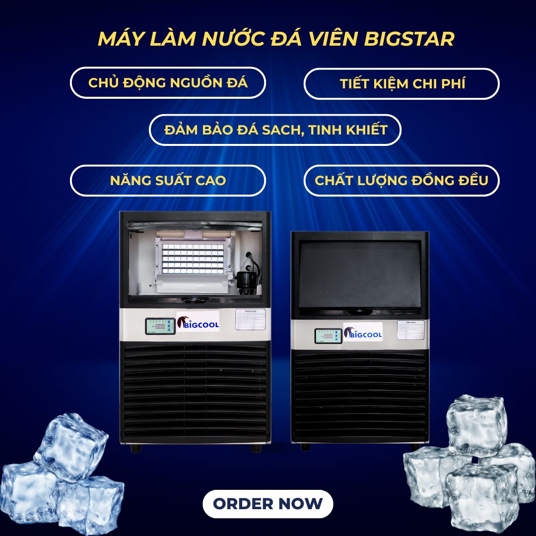 Máy làm đá viên tinh khiết 30kg 13 may lam nuoc da vien 2