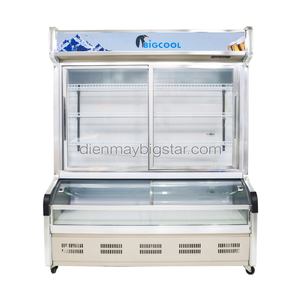 Tủ siêu thị 2 chế độ 1m6 LS-1600A