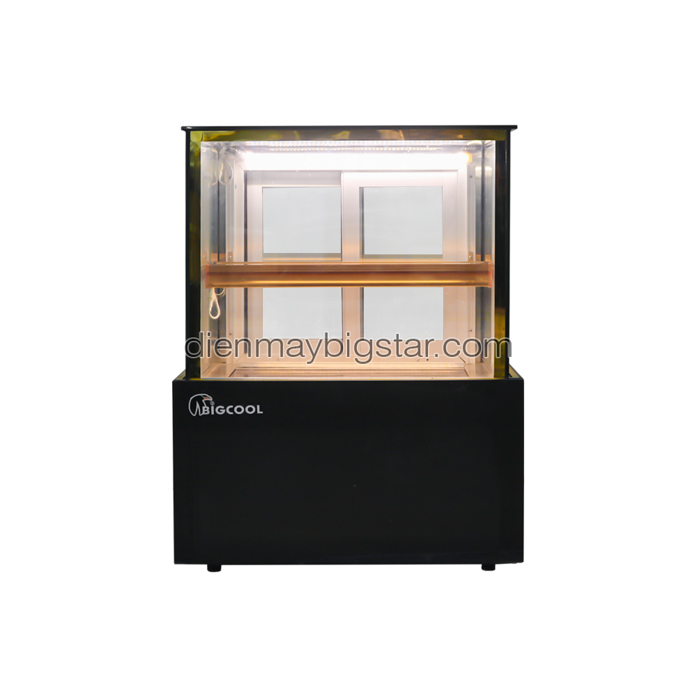 Tủ bánh kem để bàn kính vuông