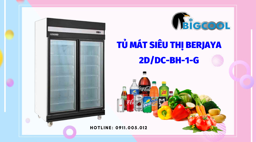 Tủ mát siêu thị Berjaya 2D/DC-BH-1-G
