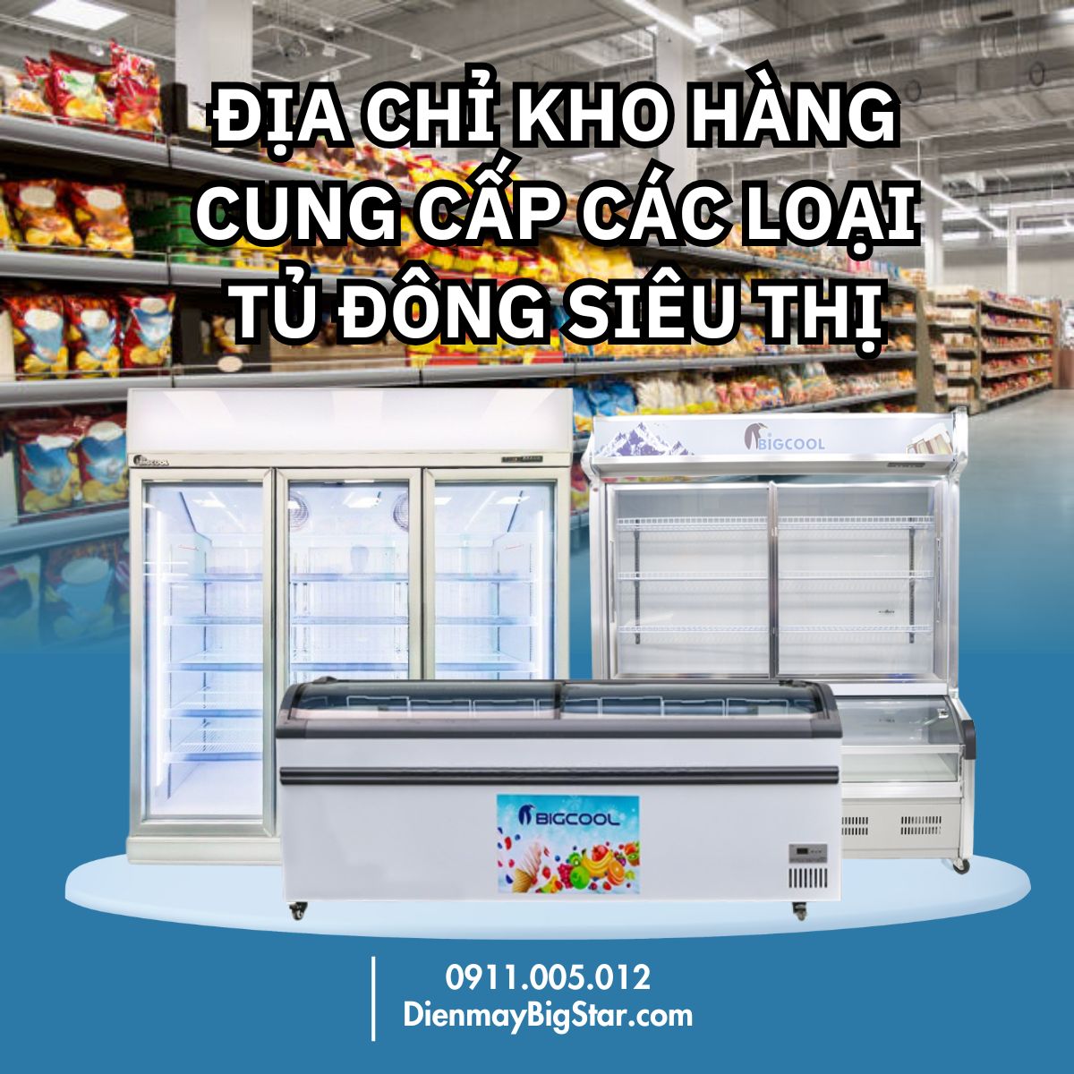 tủ đông siêu thị