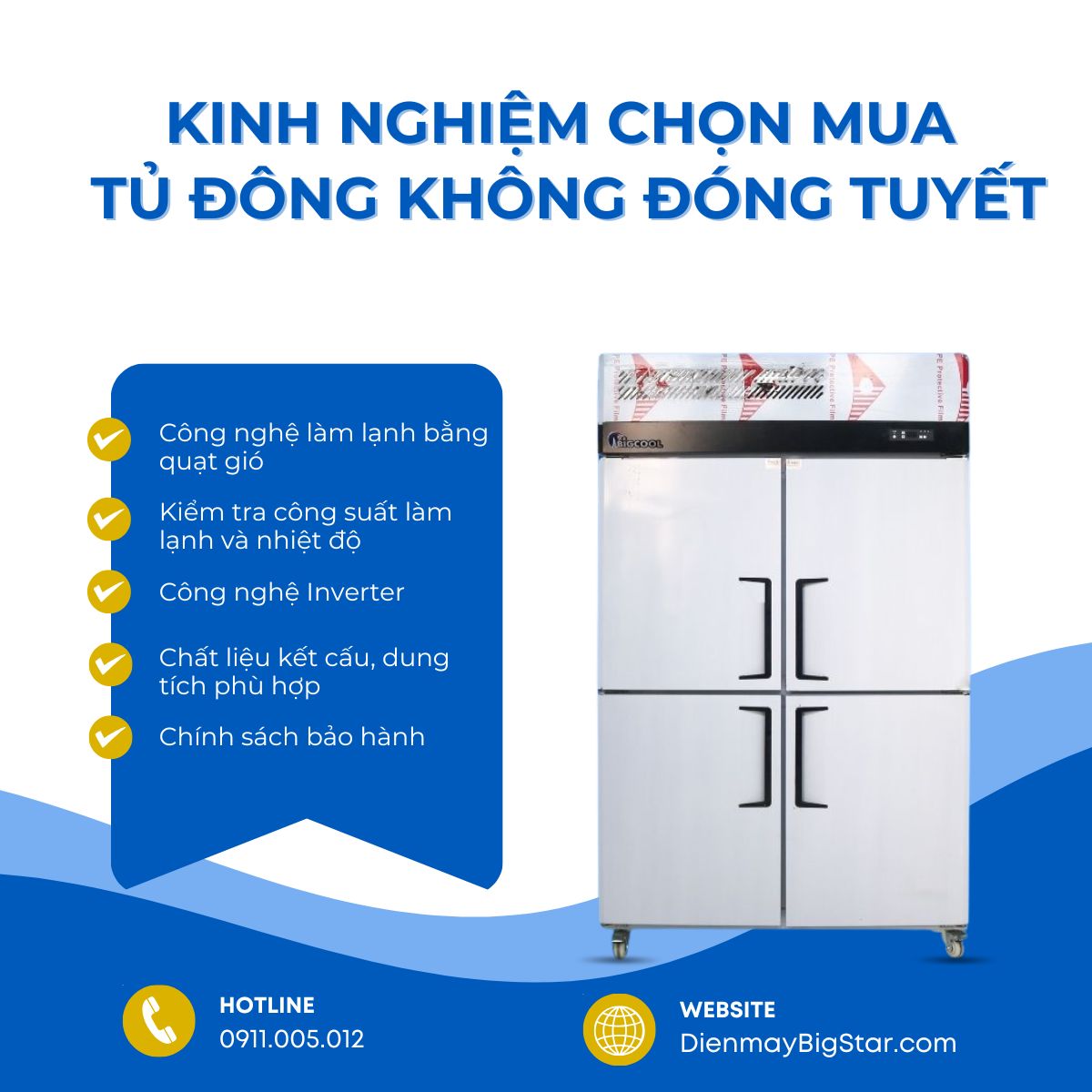 tủ đông không đóng tuyết