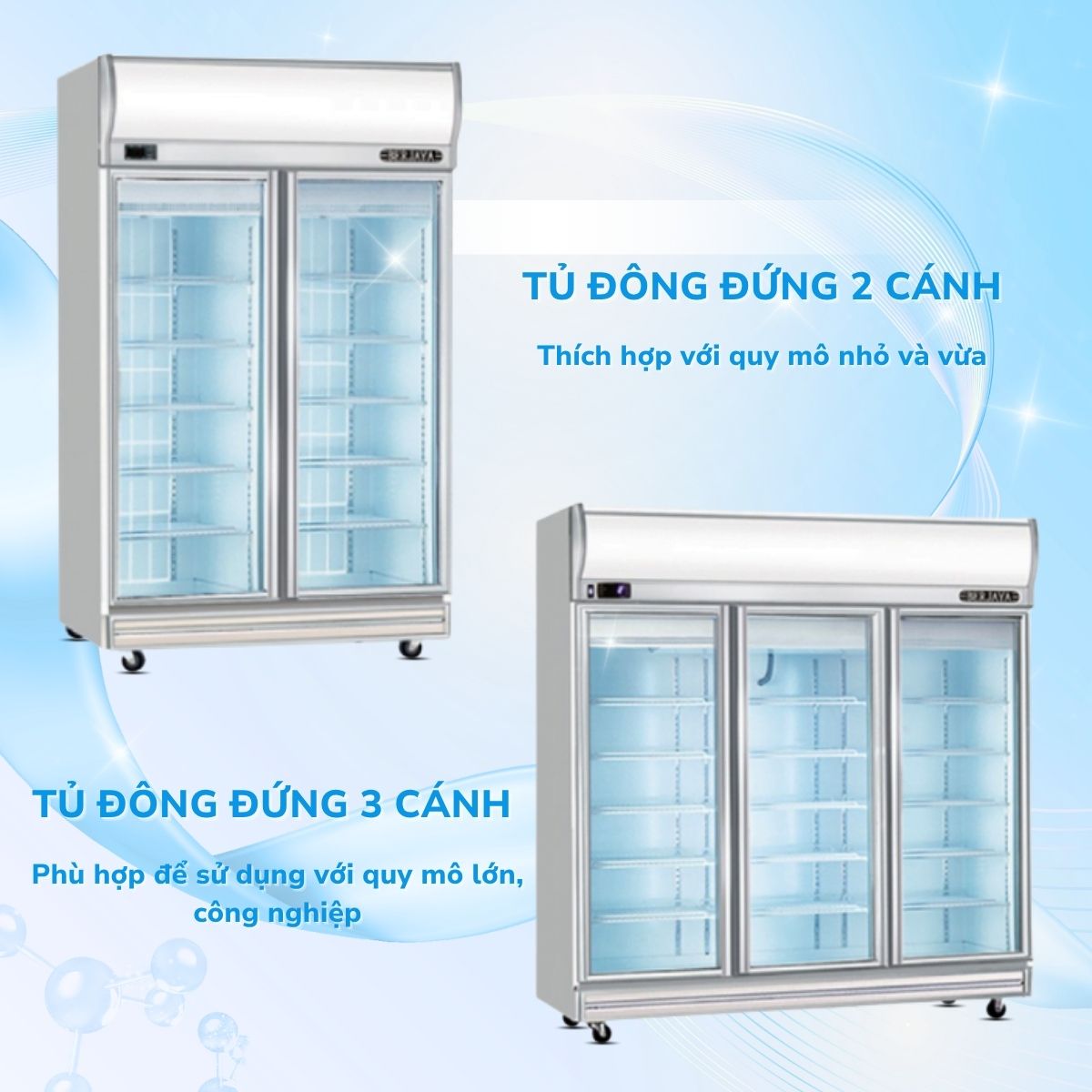 tủ đông đứng trưng bày