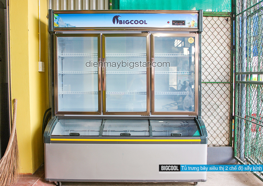 tu trung bay sieu thi 2 che do say kinh CF 1756A bigcool 1 2