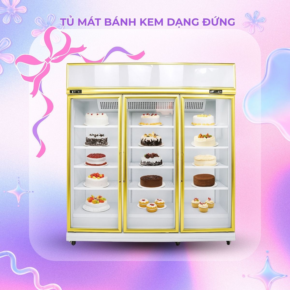 tủ trưng bày bánh kem
