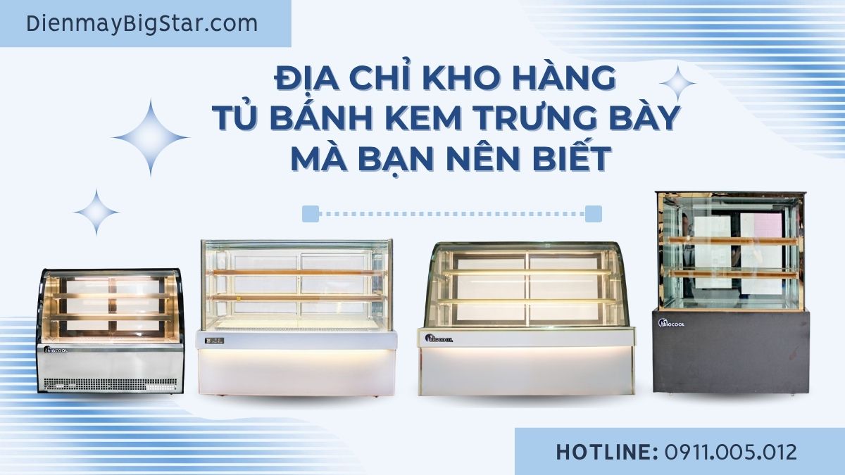 tủ bánh kem trưng bày
