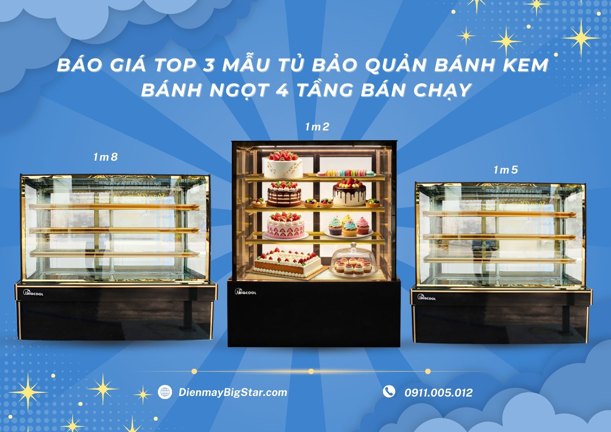 tủ bảo quản bánh kem bánh ngọt