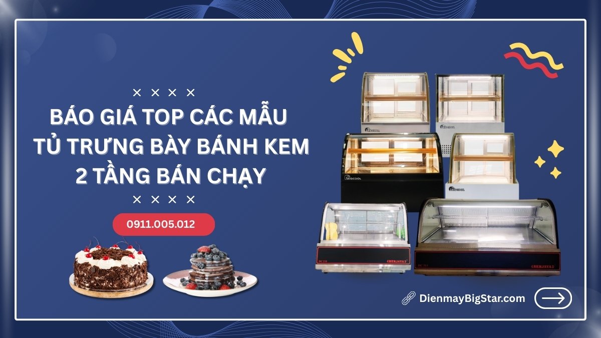 tủ trưng bày bánh kem